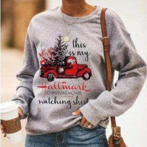 Grey Hallmark Christmas Movie Sweatshirt